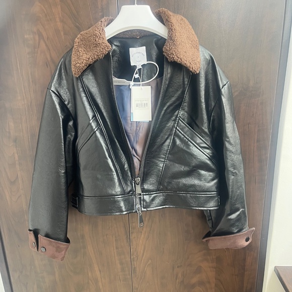 Petite Studio Jackets & Blazers - Laura Faux Leather Jacket - Black